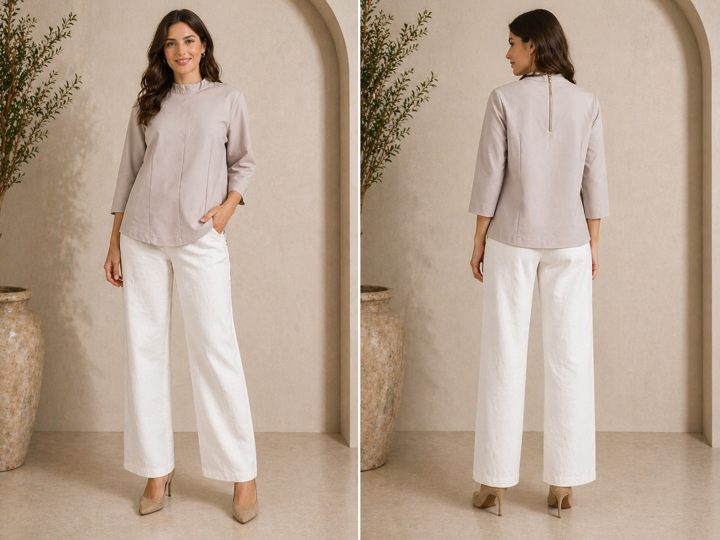 Blusa beige Nuna Lie