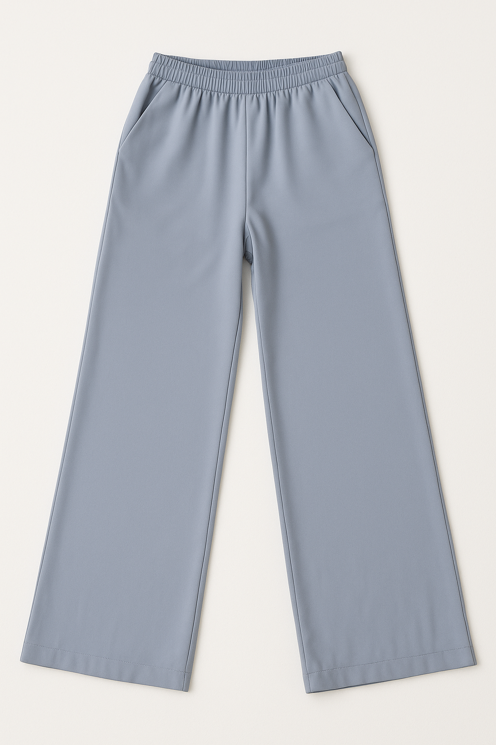 Pantaloni Wide Leg con Vita Elasticizzata