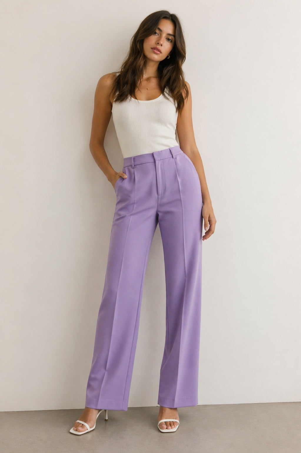 Pantaloni viola Zara